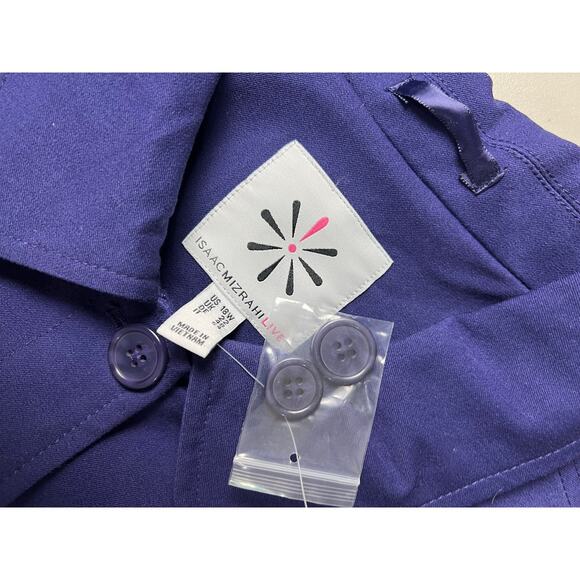 QVC Isaac Mizrahi 24/7 Stretch Cropped Jacket with Pockets NWT PURPLE SIZE 18W - Picture 4 of 7